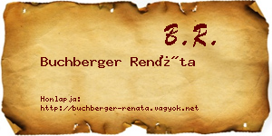 Buchberger Renáta névjegykártya